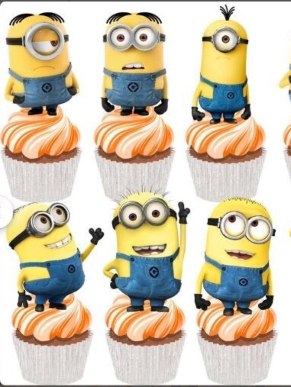 24 Minions Despicable Cupcake Toppers